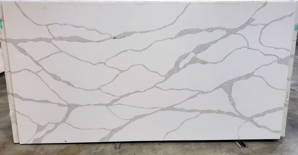 Quartz slab surface close-up
